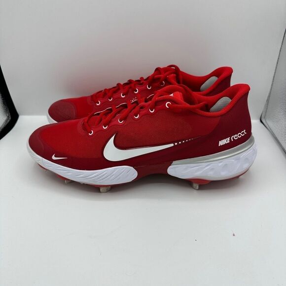 Nike Alpha Huarache Elite 3 Low Baseball Cleats Red White Size 8.5,13 CK0746-600 - Picture 2 of 5